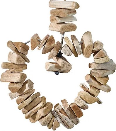 Декорация за стена atmosphera Hearts, Дърво, 78 cm