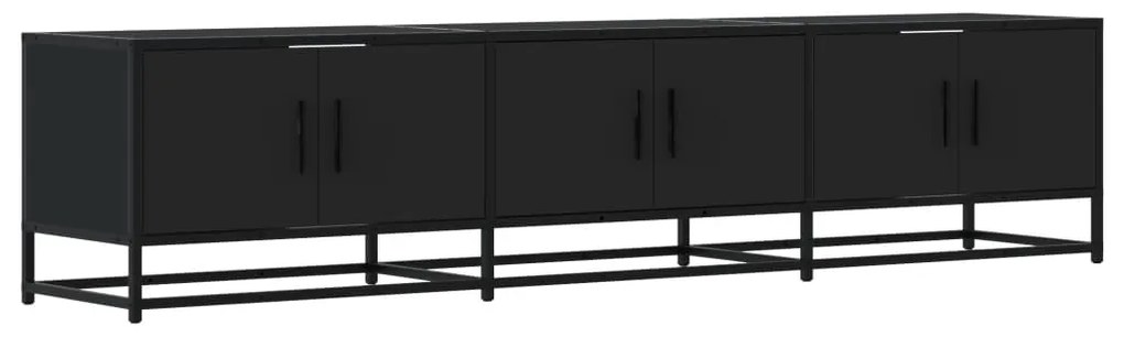 3300785 vidaXL ТB шкаф, черен, 180x35x41 см, инженерно дърво