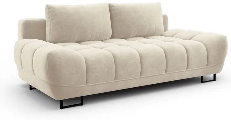 Бежов триместен разтегателен диван с кадифена тапицерия Cirrus - Windsor & Co Sofas