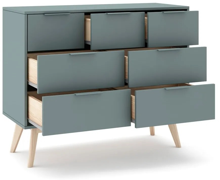 Скрин сиво-зелен 120x83x40 cm Pisco – Marckeric