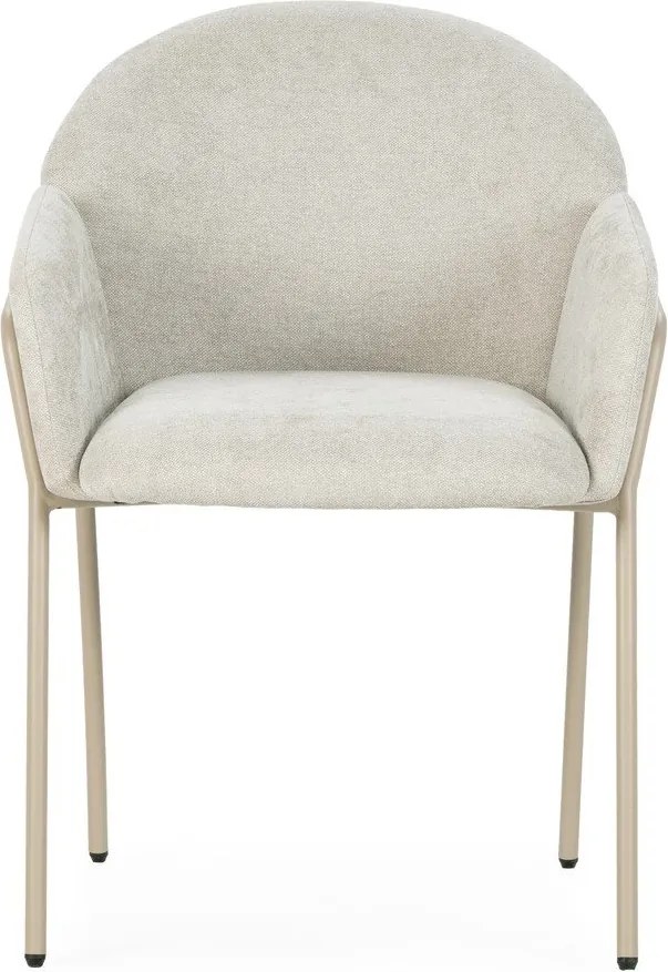 Бежови тапицирани трапезни столове в комплект 2 бр. Aslin – MOME