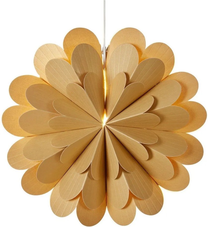 Висяща светлинна декорация с коледен мотив в златисто ø 45 cm Maravilla - Markslöjd