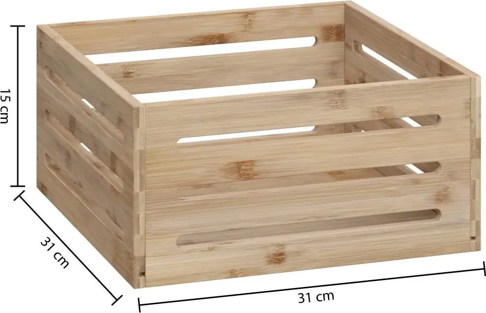 Кош за съхранение 5five, Бамбук, 31x15 cm