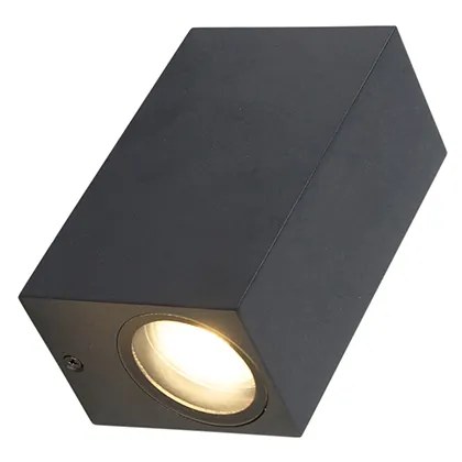 Комплект от 4 интелигентни стенни лампи черни IP44 с 8 Wifi GU10 - Baleno