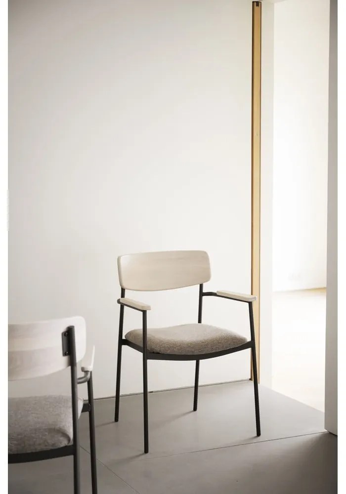 Трапезни столове в бежов и естествен цвят в комплект от 2 бр. Maymont – Rowico