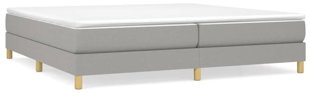 3120638 vidaXL Рамка за легло с пружини, светлосива, 200x200 см, плат