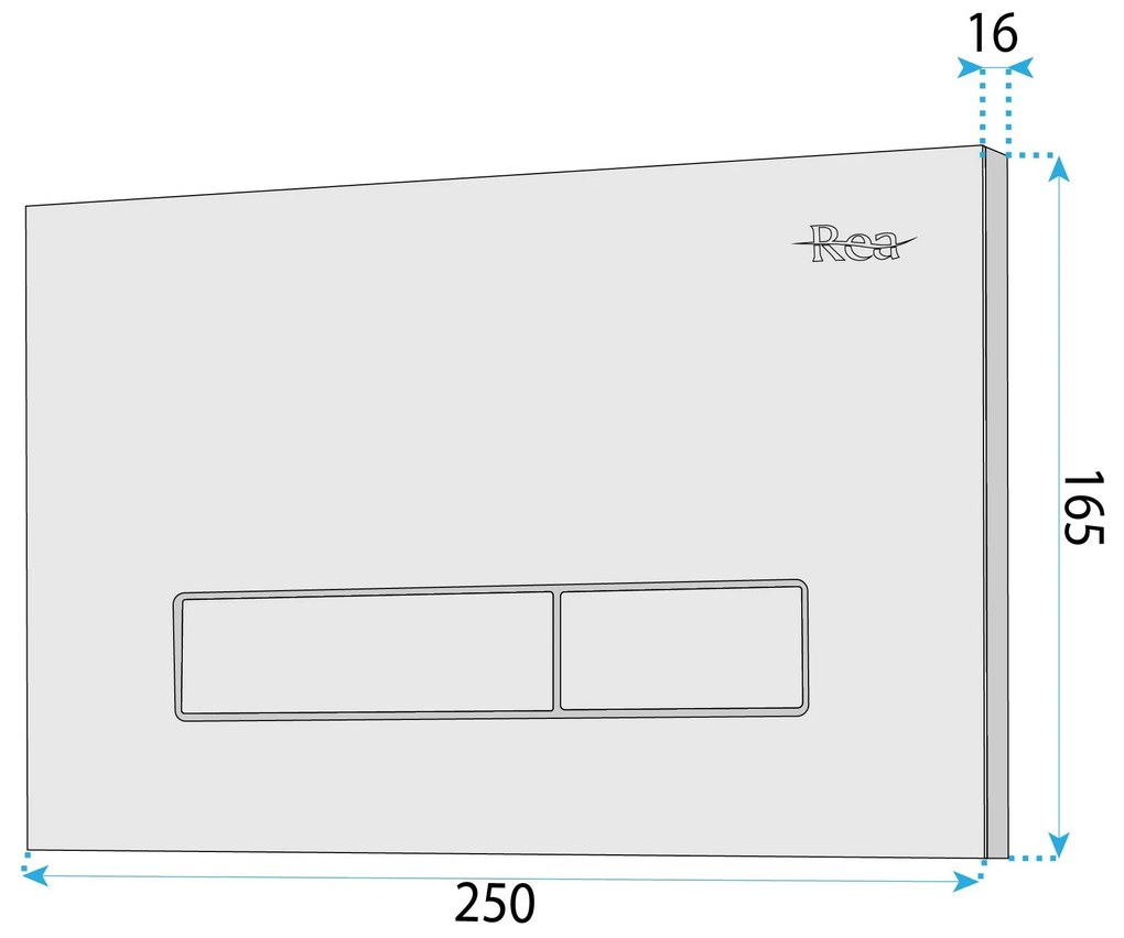 Бутон за тоалетна Rea HD K011A-Q Chrome