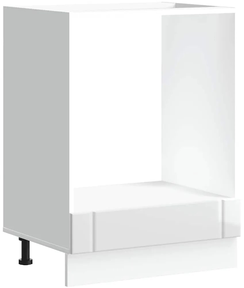 853759 vidaXL Шкаф за фурна, Lucca, бял гланц, инженерно дърво
