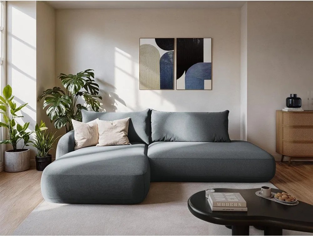 Бежов сгъваем ъглов диван (ляв ъгъл) Hale – Makamii