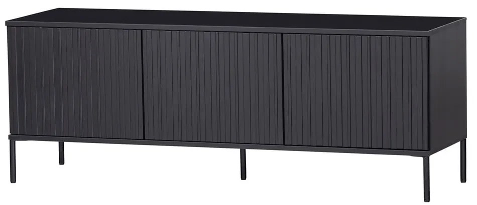 Черна маса за телевизор от масивен бор 150x56x44 cm Gravure – WOOOD