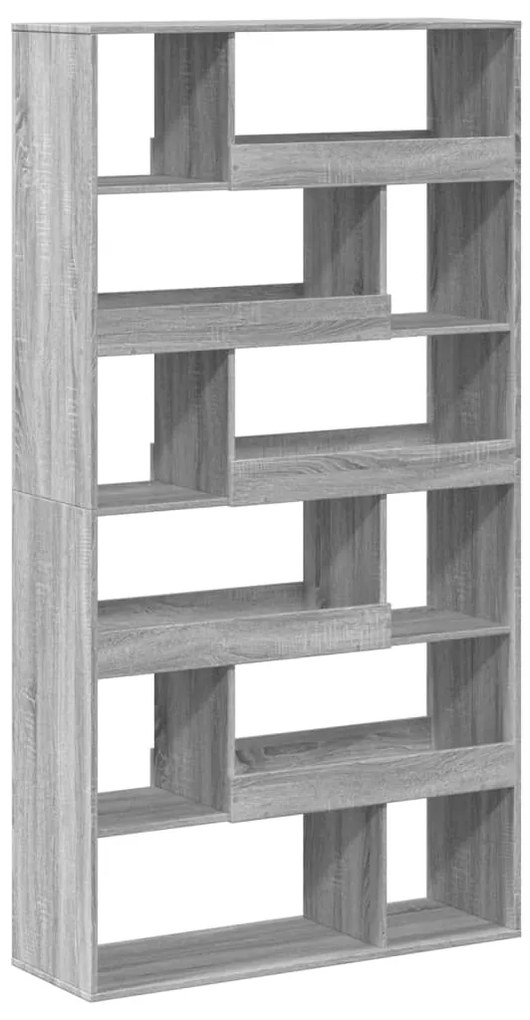 3309353 vidaXL Библиотека, сив сонома, 100x33x187,5 см, инженерно дърво