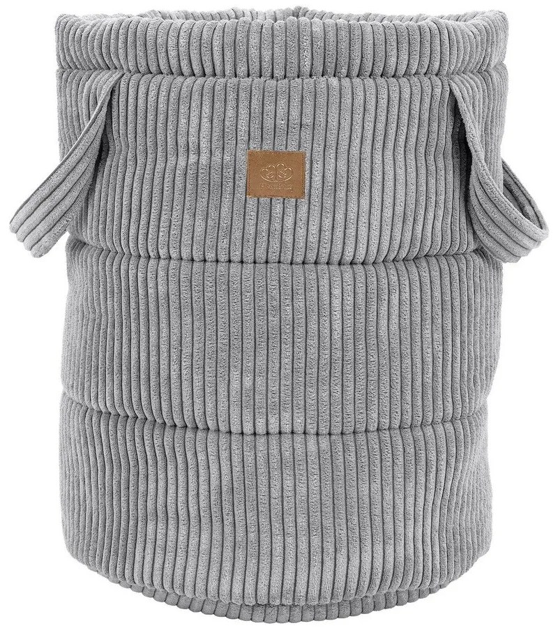 Сива текстилна детска кошница за играчки ø 39x50 cm – Meowbaby