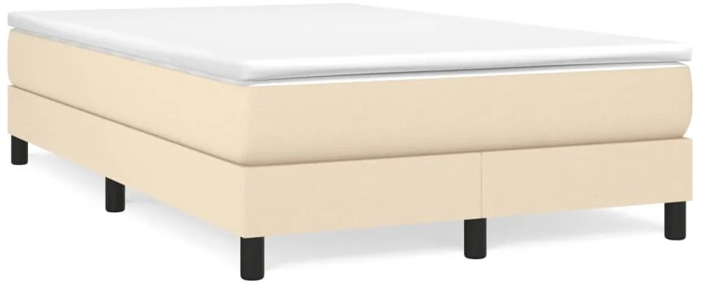 3120505 vidaXL Рамка за легло с пружини, кремава, 120x200 см, плат