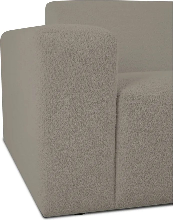 Светлокафяв ъглов диван от букле (десен ъгъл) Roxy – Scandic