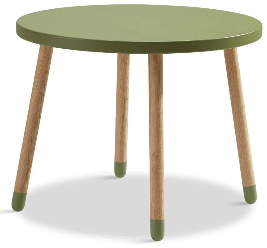Зелена детска маса , ø 60 cm Dots - Flexa