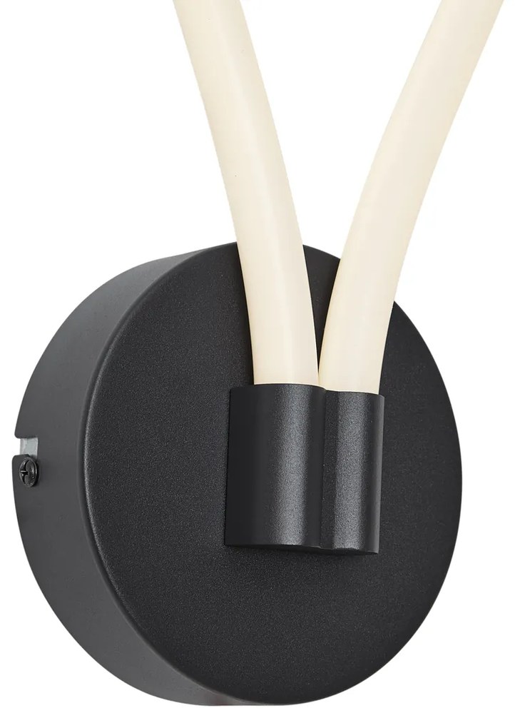 Модерна стенна лампа черна вкл. LED 3-степенно димиране - Keri