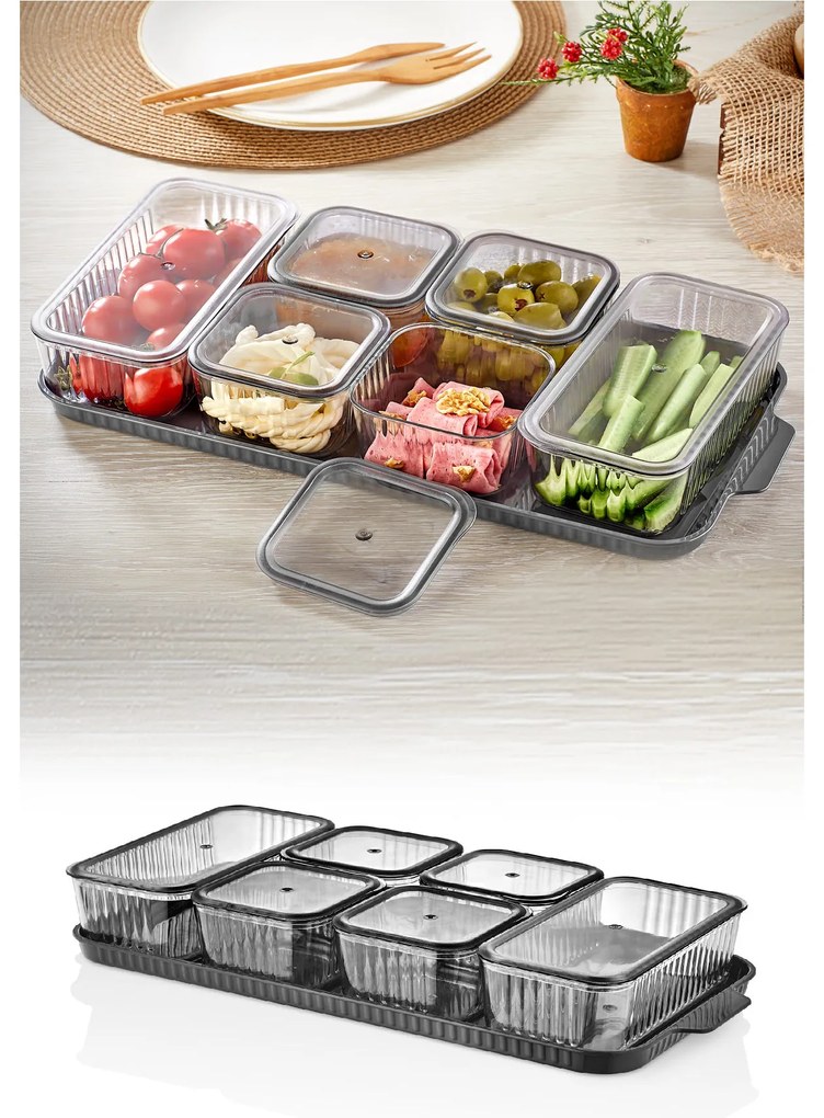 Комплект кутии за съхранение (13 броя), цвят Антрацит