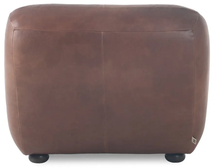 Кафяво кожено кресло Wyatt – Dutchbone