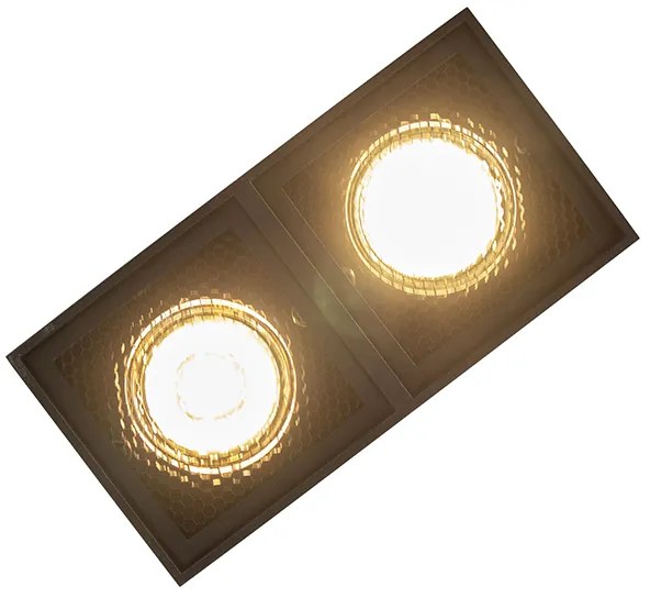 Дизайнерски прожектор черен 2-светлина - Qubo Honey