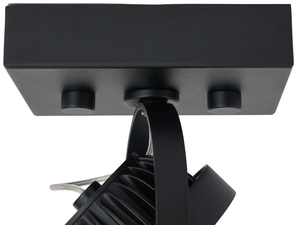 Модерен повърхностно монтиран прожектор черен вкл. димируем LED - Apollo