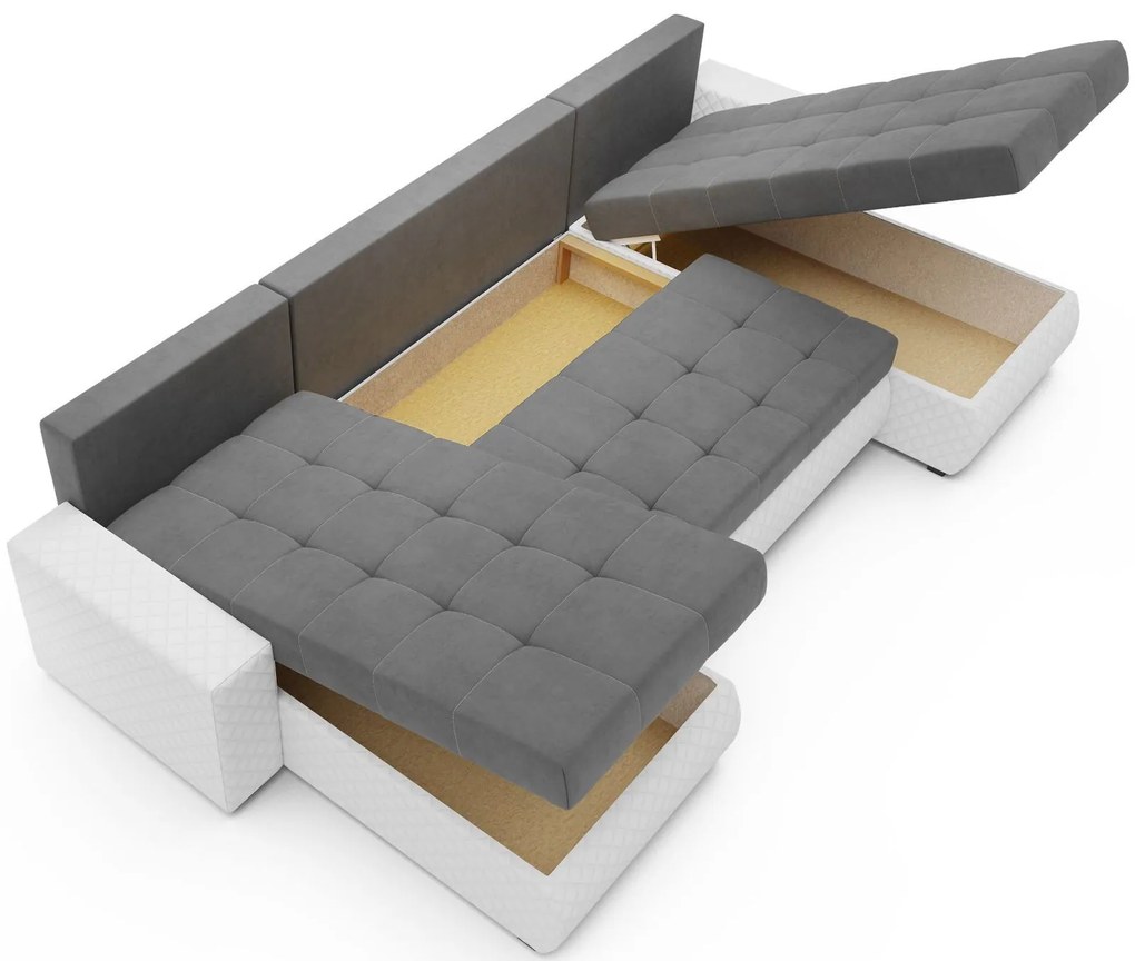 Ъглов диван Malaga max-Gkri-Leuko