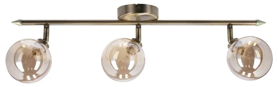 Лампа за таван в бронзов цвят със стъклен абажур ø 10 cm Rodia - Candellux Lighting