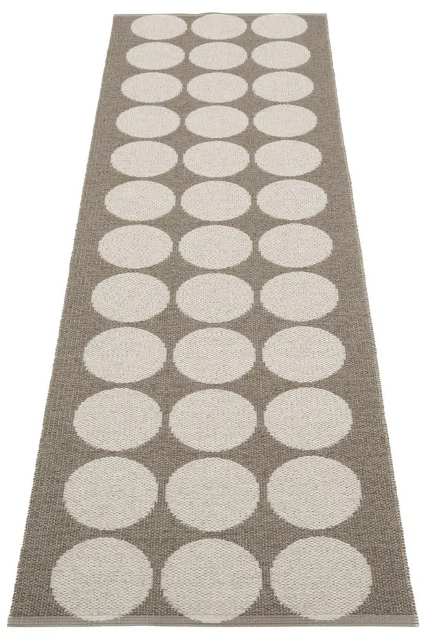 Кафява и бежова пътека за открито и закрито 70x240 cm Hugo Walnut Linen – Pappelina