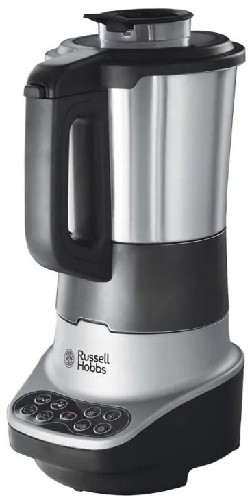 Блендер за супа с нагревател Russell Hobbs Soup & Blend 21480-56, 1200W, 1.75L, 8 програми, Звук, Поддържане на топлина, Черен/инокс
