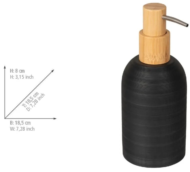 Черен диспенсер за сапун от полиресин 250 ml Altavalle – Wenko