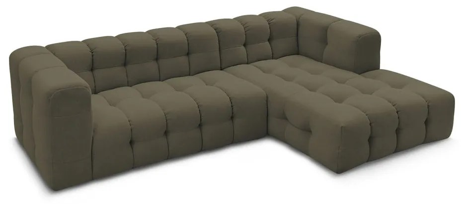 Зелен ъглов диван (десен ъгъл) Cloud – Bobochic Paris