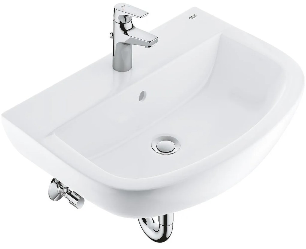 Мивка за баня BauFlow + смесител Bau Ceramic, 39644000, Grohe, снежно бяло