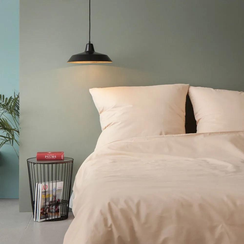 Бежово памучно спално бельо за единично легло 140x200 cm - Mijolnir