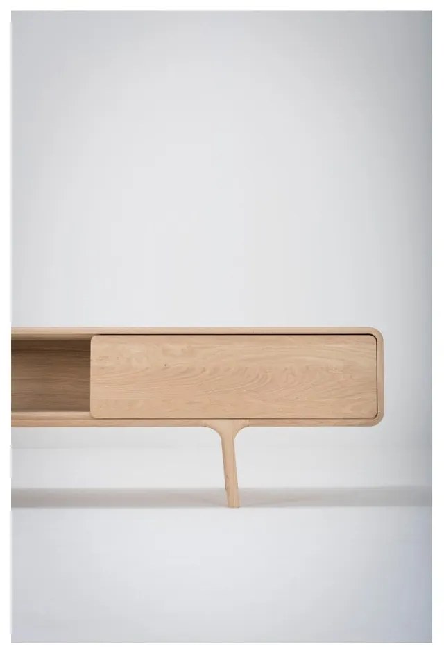 ТВ скрин от масивен дъб с 2 чекмеджета Fawn - Gazzda