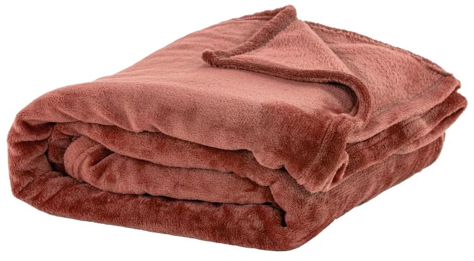 Одеяло от микроплюш в тухлен цвят 150x200 cm Cosy – Tiseco Home Studio