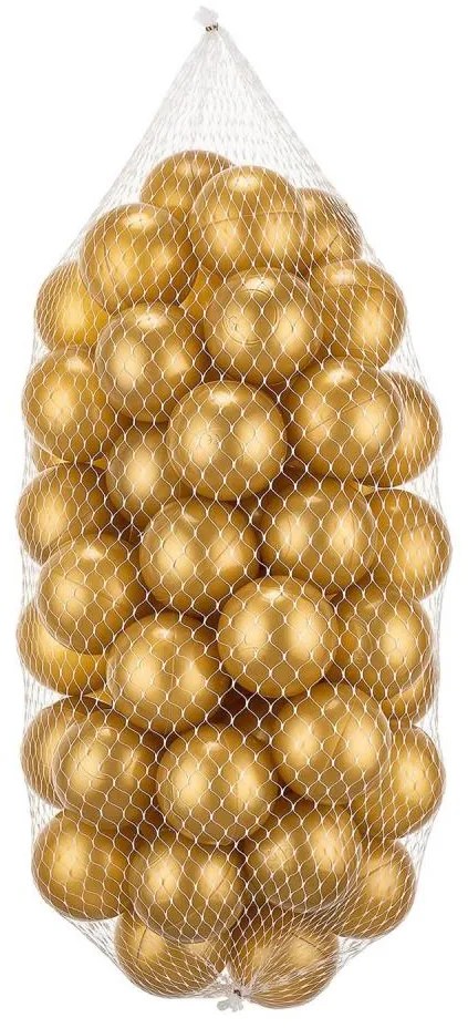 Пластмасови топки за игра 50 бр., Ø 7 см, златисти