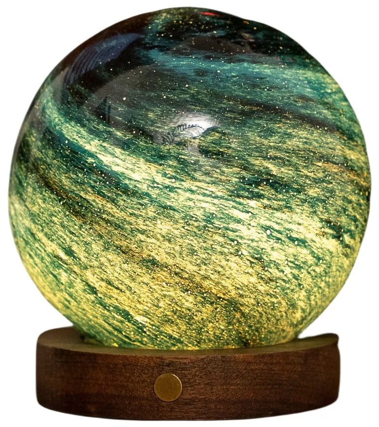 Тъмнокафява/в тъмно естествен цвят светлинна декорация с USB ø 12 cm Stellar Ocean – Gingko