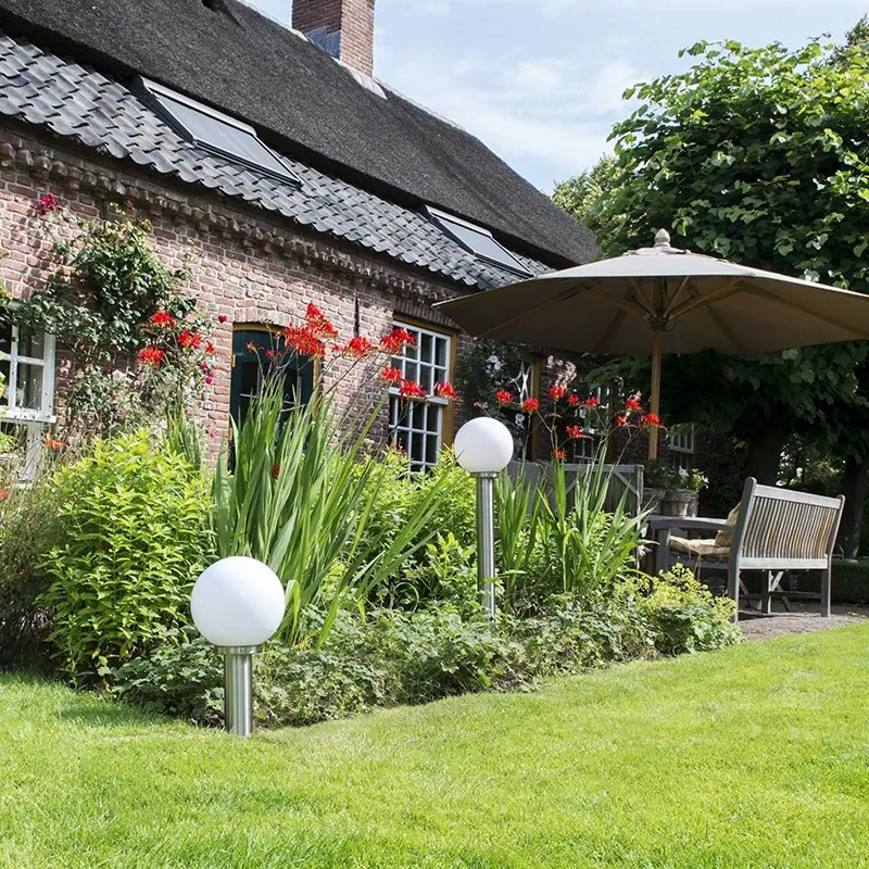 Модерна лампа за стълб за външна употреба стомана неръждаема стомана 100 см - Sfera