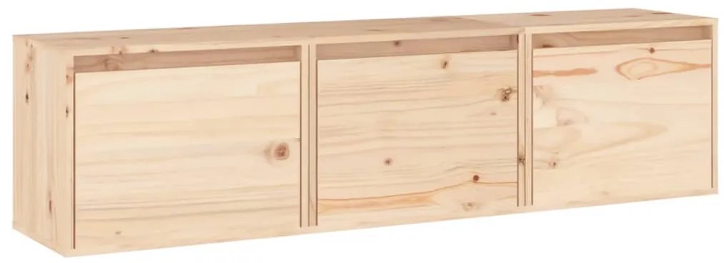 3100124 vidaXL ТВ шкафове, 3 бр, бор масив