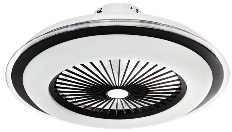 LED Димируем плафон с вентилатор ZEPHYR LED/48W/230V черен + + д.у.