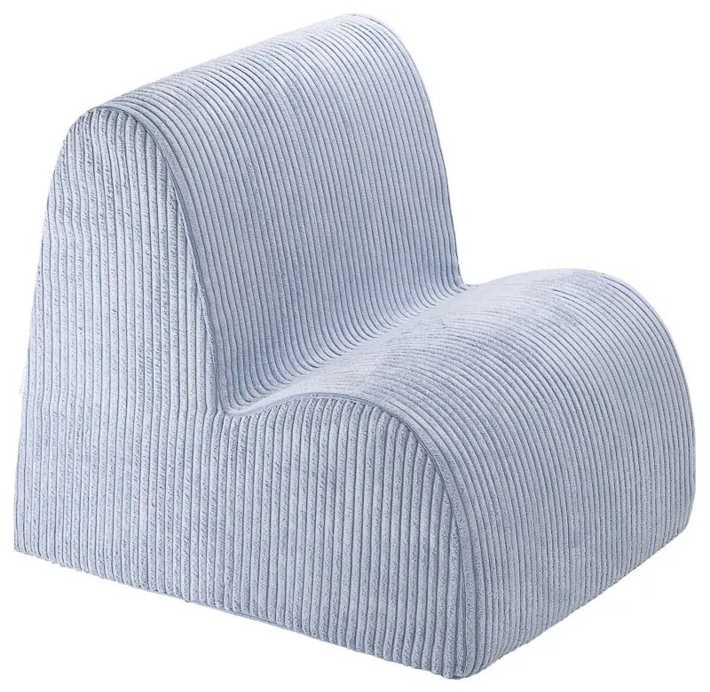 Син детски стол от рипсено кадифе Cloud – Wigiwama