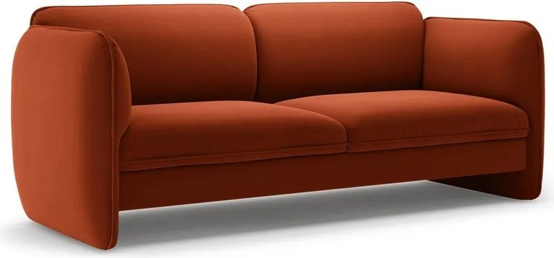 Кадифен диван в тухлен цвят 204 cm Georgia – Micadoni