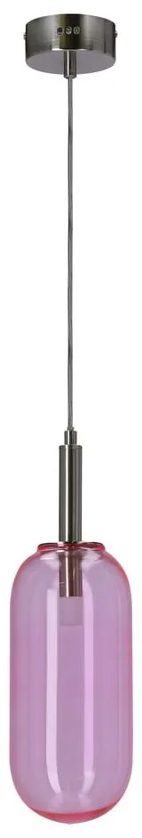 Лилаво LED висящо осветително тяло със стъклен абажур ø 13 cm Fiuggi – Candellux Lighting
