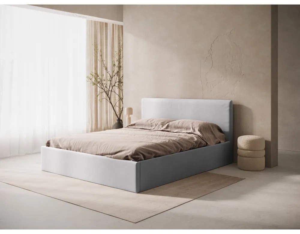 Светлосива тапицирана табла за легло 210,5x100 cm Remo – Micadoni