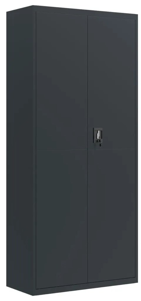 339763 vidaXL Шкаф за папки антрацит 90x40x200 см стомана