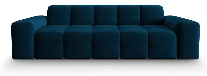 Тъмносин кадифен диван 222 cm Kendal - Micadoni Home