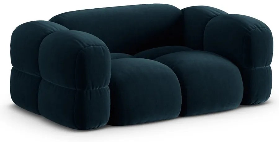 Тъмносин кадифен диван 180 cm Loretto – Cosmopolitan Design