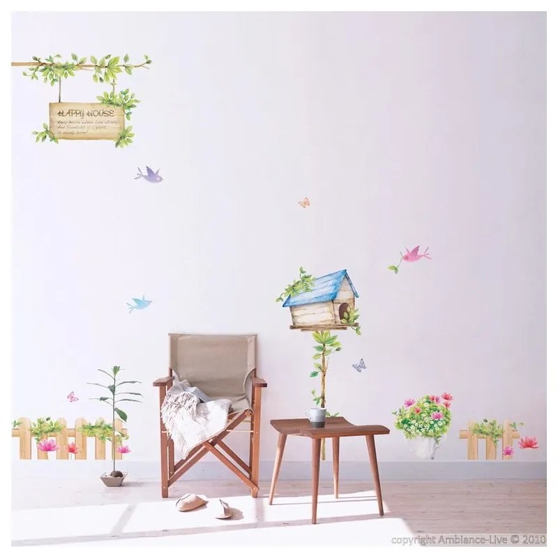 Комплект стикери за стена Happy House, 42x30 cm - Ambiance