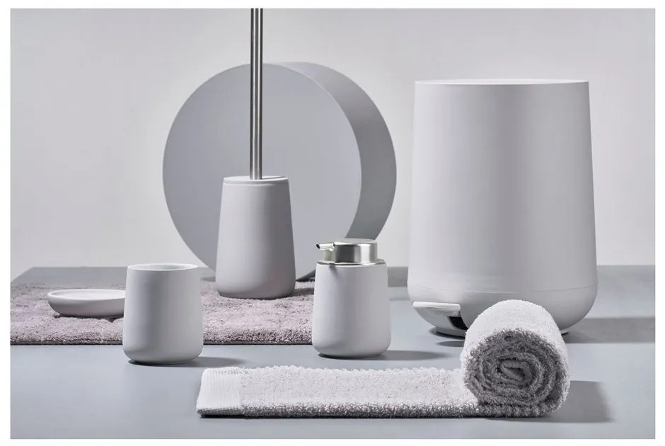 Светлосива порцеланова сапунерка Nova - Zone