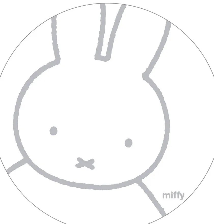 Бял/сив калъф за матрак за детско легло със смес от памук 96 cm Miffy – Roba