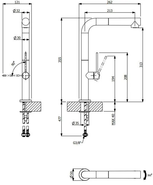 Кран за мивка Tozo-Mauro-brushed